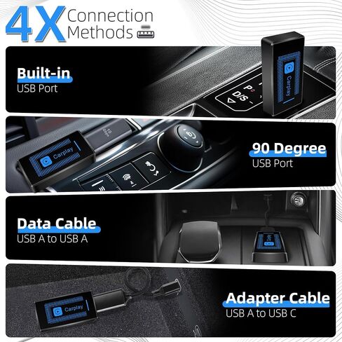 محول Carplay اللاسلكي، تحويل سلكي إلى محول Carplay لاسلكي لأجهزة iPhone، USB التوصيل والتشغيل in Saudi Arabia
