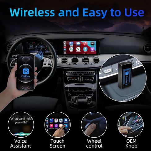 محول Carplay اللاسلكي، تحويل سلكي إلى محول Carplay لاسلكي لأجهزة iPhone، USB التوصيل والتشغيل in Saudi Arabia