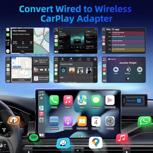 محول Carplay اللاسلكي، تحويل سلكي إلى محول Carplay لاسلكي لأجهزة iPhone، USB التوصيل والتشغيل in Saudi Arabia