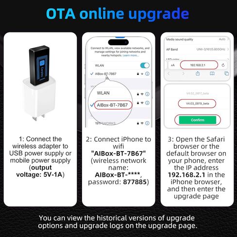 محول Carplay اللاسلكي، تحويل سلكي إلى محول Carplay لاسلكي لأجهزة iPhone، USB التوصيل والتشغيل in Saudi Arabia