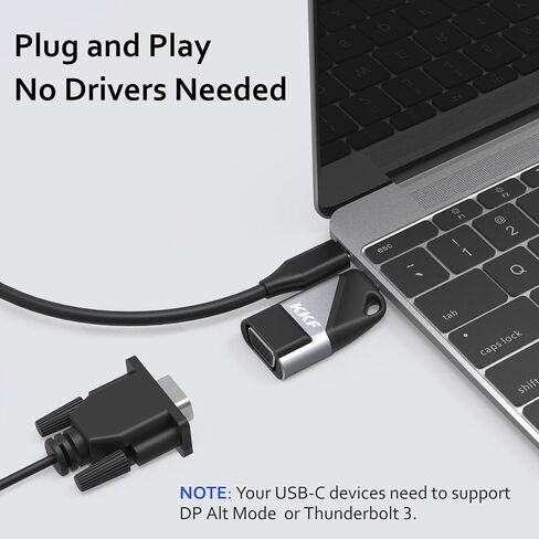 Kkf USB C to VGA with USB A OTG Adapter USB Type C to VGA Male to Male Cable Converter for Mobile Phone, Laptop, Tablet to Connect VGA Projector, Monitor (USB C to VGA+OTG) (USB C to VGA) in Saudi Arabia