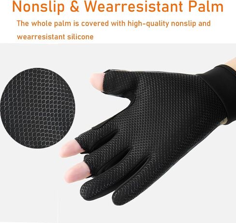Winter Fingerless Fishing Gloves for Men & Women, Windproof Cold Weather Touchscreen Cycling Gloves for Photography Ski Driving in Saudi Arabia