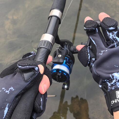 Winter Fingerless Fishing Gloves for Men & Women, Windproof Cold Weather Touchscreen Cycling Gloves for Photography Ski Driving in Saudi Arabia