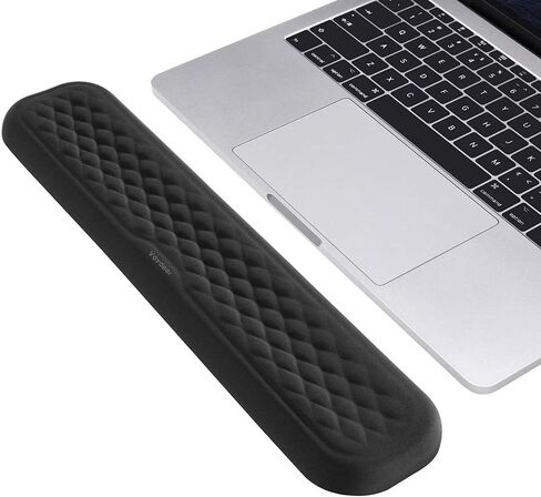 Vaydeer 60%-75% Keyboard Wrist Rest, Memory Foam Hand Rest Support Pad Padded for Office, Computer, Laptop, Mac Typing and Wrist Pain Relief and Repair(14.17inch,Black) in Saudi Arabia