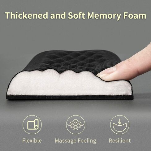 Vaydeer 60%-75% Keyboard Wrist Rest, Memory Foam Hand Rest Support Pad Padded for Office, Computer, Laptop, Mac Typing and Wrist Pain Relief and Repair(14.17inch,Black) in Saudi Arabia