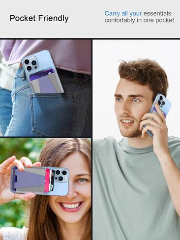 Miroddi لمحفظة MagSafe، حامل بطاقات محفظة مغناطيسية رفيعة لـ MagSafe، محفظة هاتف مغناطيسية جلدية لظهر سلسلة iPhone 15/14/13/12، قوة مغناطيسية معززة، 7 بطاقات بحد أقصى، أرجواني in Kuwait