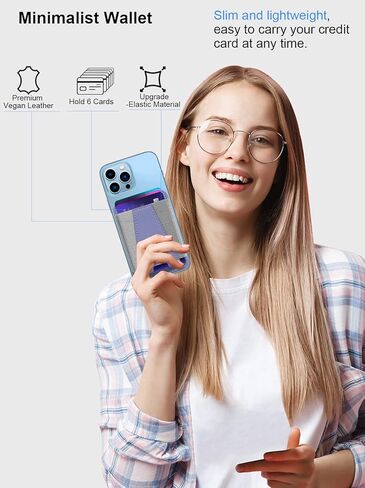 Miroddi لمحفظة MagSafe، حامل بطاقات محفظة مغناطيسية رفيعة لـ MagSafe، محفظة هاتف مغناطيسية جلدية لظهر سلسلة iPhone 15/14/13/12، قوة مغناطيسية معززة، 7 بطاقات بحد أقصى، أرجواني in Kuwait