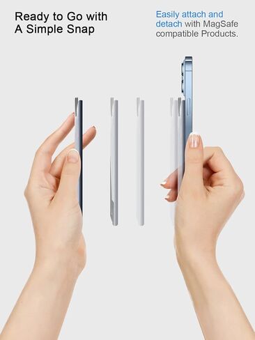 Miroddi لمحفظة MagSafe، حامل بطاقات محفظة مغناطيسية رفيعة لـ MagSafe، محفظة هاتف مغناطيسية جلدية لظهر سلسلة iPhone 15/14/13/12، قوة مغناطيسية معززة، 7 بطاقات بحد أقصى، أرجواني in Kuwait