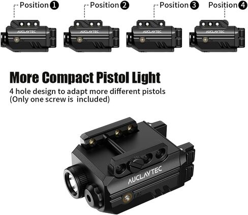 Pistol Light Laser Combo with USB-C Charging, 500 Lumen Green Beam Sight Tactical Flashlight for Subcompact Compact Glock and Picatinny Rail in Kuwait