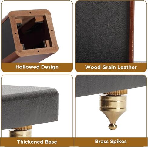 Baoz 24 inch Wood Grain Speaker Stands Universal Speaker Stands Floor Pair Heavy Duty Surround Sound Studio Monitor Stand for Home Theaters with Sand Filling Tuning Function in Saudi Arabia