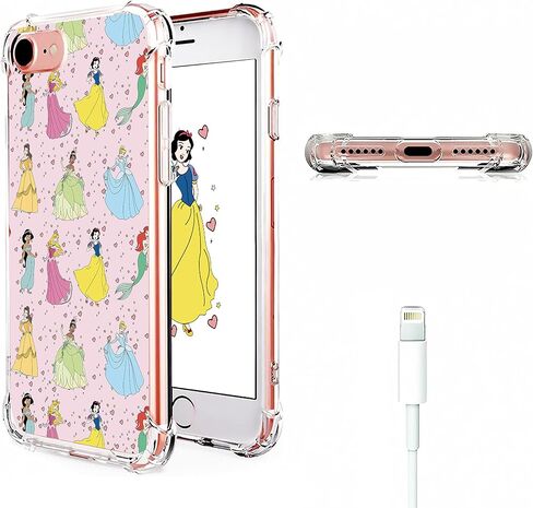 Oqplog Dishini Princess TPU Case for iPod Touch 5/6/7 Cartoon Clear Cute Girly Character Fun Cases for Girls Kids Boys Teens,Kawaii Soft Unique Cool Funny Phone Cover for iPod Touch 5/6/7 4 Inches in Saudi Arabia