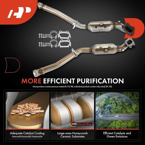 A-Premium Left Catalytic Converter Kit Direct-Fit Compatible with Jeep WK2 Series Grand Cherokee 2013-2019 3.6L & Dodge Durango 2013-2019 3.6L, EPA Compliant, Replace# 68036556AE in Kuwait