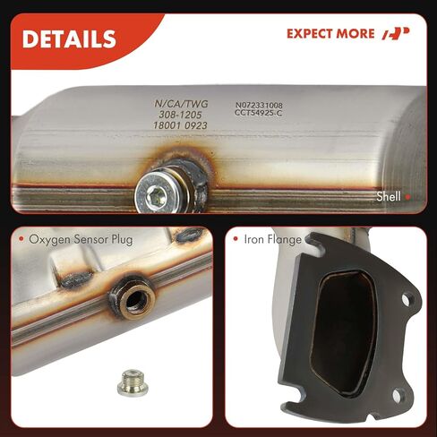 A-Premium Left Catalytic Converter Kit Direct-Fit Compatible with Jeep WK2 Series Grand Cherokee 2013-2019 3.6L & Dodge Durango 2013-2019 3.6L, EPA Compliant, Replace# 68036556AE in Kuwait