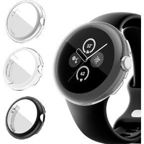 9-Pack Watch Case with Screen Protector Compatible with Google Pixel Watch 1/Pixel Watch 2/Pixel Watch 3 (41mm), Soft TPU Scratch Resistant Flexible Covers (9 Colors Pack)