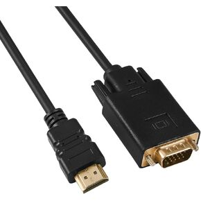 HDMI to VGA Cable Gold-Plated Adapter 1080P HDMI Male to VGA Male Active Video Converter Cord (6 Feet/1.8 Meters)