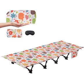 HOMFUL Ultralight Camping Cot Portable Folding Backpacking Cot Bed, Supports 330lbs, Lightweight Compact for Adults for Outdoor Travel, Hiking, Home