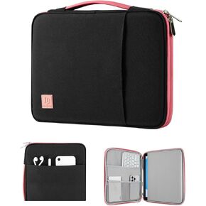 9-11" Tablet Sleeve Organizer Carrying Case with Handle for iPad 10th Gen 10.9", iPad 9/8/7th 10.2, iPad Air 11", iPad Pro 11", iPad Air5/4 10.9, Galaxy Tab A9+ Plus 11", Indigo & Pink