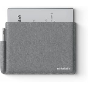 reMarkable Folio The Original Sleeve for reMarkable 2 with Pen Holder | Minimalist Gray Polymer Weave