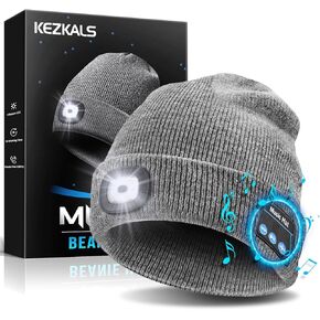 KEZKALS Gifts for Men Women, Bluetooth Beanie Hat, Stocking Stuffers for Adults Men, Mens Gifts for Men Who Want Nothing, Cool Gadgets for Men, Bluetooth Hat Mens Gifts Ideas Black