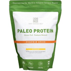 Unflavored Pure Paleo Protein by Dr. Amy Myers - Clean Grass Fed, Pasture Raised Hormone Free Protein, Non-GMO, Gluten & Dairy Free - 26g Protein Per Serving - Plain Shake for Paleo and Keto