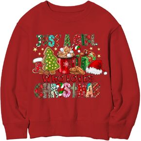 Gnome Christmas Sweatshirt Women Funny Gnome Merry Christmas Shirt Xmas Gift Long Sleeve Tops