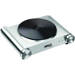 Nesco SB-01 Stainless Steel Electric Burner, 1500-watt, standard, Silver