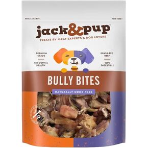 أعواد مضغ للكلاب من Jack&Pup مقاس 6 بوصات | أعواد فتوة خالية من الرائحة | مكون واحد، أعواد بيزل طبيعية بالكامل للكلاب (6 أونصة، 10/12 عصي)