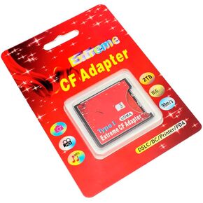 High Speed Secure Digital to CF Standard Compact Flash Type I Card Adapter Compatible with Digital Cameras