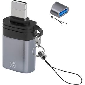 USB C to Lightn-ing Adapter, iO-S OTG Adapter, Suitable for Connecting Wireless Microphones, USB Flash Memory, Speakers, Card Readers, mice, Keyboards, and Other Devices to Mobile Phones and Tablets