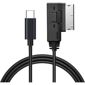 Wahbite USB-C to MMI MDI Aux Cord for iPhone 15 iPad Pro Compatible with Audi A3/A4/A5/A6/A8/S4/S6/S8/TT, Car Audio Charging Dongle Compatible for VW Tiguan CC Magotan (3.3FT)