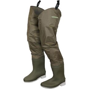 Paramount Outdoors Slipstream Nylon PVC Coated Fishing Hip Boot with Attached Boots Hipper