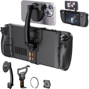 Mechanism Phone Mount Console Bundle for Steam Deck | Easily Mount Any iPhone or Android Using Our Steam Deck Phone Mount | Case Friendly Steam Deck Accessories | Steam Deck Phone Holder | Deckmate