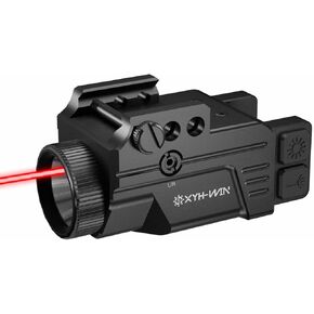 Aluminum 600 Lumens Compact Rail Mount Weaponlight with Blue Beam and White LED Combo, USB Rechargeable Tactical Flashlight for Glock, 1913 Picatinny, Sig P320, Beretta 90two, S&W 99 and S&W TSW