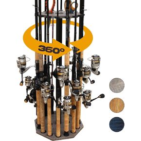 Rush Creek Creations 16-Rod Round Fishing Rod Holder for Garage, Tackle Box in Kuwait