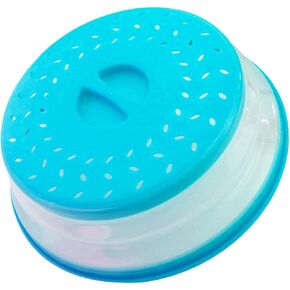 Collapsible Microwave Splatter Cover For Food With Silicone Mats, 10.5 Inch, Dishwasher-safe, Microwave Plate Cover With Steam Vent，BPA-Free Silicone & Plastic (black)