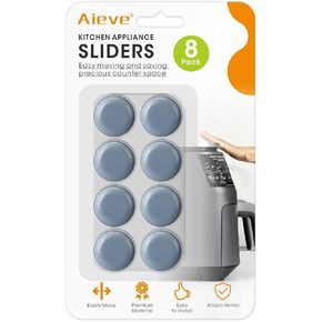 Aieve Appliance Slider, 8Pcs Appliance Sliders for Kitchen Appliances, Small Appliance Slider for Most Countertop