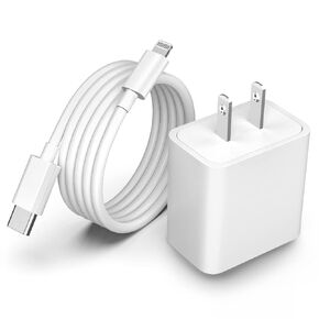 iPhone Fast Charger Cable,Fast Charger iPhone 20W PD USB C Wall Charger Type C Power Adapter Lightning Cable Fast Charging Plug Compatible with iPhone 14/13 Pro/12/11/XS/Max/XR/X/8 Plus/SE 2022,iPad