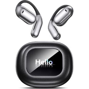 Ultra Open Ear Headphones Wireless Bluetooth - Ergonomic Pro Over The Ear Earbuds with Air-Like Silicone Design, Bone Conduction Headphones for Running, Workouts, and Fitness, Bluetooth 5.4