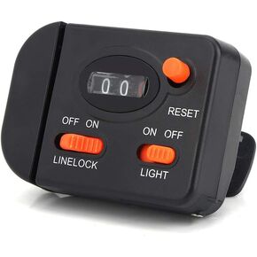 VGEBY Fishing Line Meter Counter, Digital Diaplay Clip on Fishing Depth Finder for Spooling Trolling Jigging Fishing Line Counter