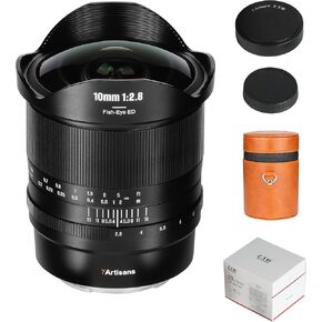 7artisans 10mm F2.8 II Full Frame Ultra Wide Angle Fisheye Lens 185°Manual Focus for Sony E-Mount Mirrorless Cameras A7/A7R/A7S/A7II/A7RII/A7SII/A9/A7RIII/A7III/A7RIV/A9II/A7SIII/A7C/A1