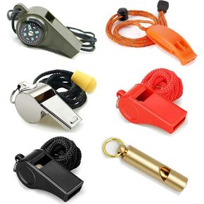 3PCS Loudest Brass Whistle Best Premium Emergency Whistle, Emergency Survival Whistles Loud Safety Whistles for Adults,Outdoor Survival Whistle On Key-Chain or Hang Around Your Neck