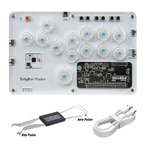 BITFUNX Gaming Keypad, Arcade Stick 13Keys Sallybox Leverless Controller - Supports SOCD & Hot Swap, Versatile Control Switches, Custom RGB & TURBO, for XBOX ONE/PS5/PS4/Switch with Fighting Board