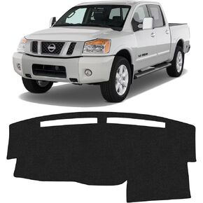KUST Dashboard Cover for Nissan Frontier 2005-2021/Xterra 2005-2015/Pathfinder 2005-2012, 2009-2012 Suzuki Equato Non-Slip Car Interior Accessories Custom Fit Dash Mat Sunshade Windshield Glare Black