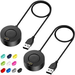 EZCO Charger Compatible with Garmin Vivoactive 3 4 4S 5/ Fenix 5 5S 5X/ Fenix 6 6S 6X/Venu 3/Venu Sq Music, 2 Pack 3.3 Ft USB Charging Cable Stand Station Date Syn for Forerunner 935 Smart Watch