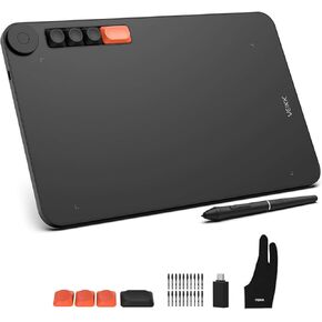 Graphics Drawing Tablet VEIKK Voila L Drawing Pad 10X6 inch,with 4 Customized Keyboard Hot Keys,8192 Levels Battery-Free Stylus Pen,Compatible with PC/Android/Mac/Windows/Linux/Chrome