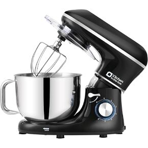 Kitchen in the box Stand Mixer, 6.5QT 660W Kitchen Electric Mixer, 6-Speed Tilt-Head Food Mixer with Dough Hook, Wire Whip, Beater, Dishwasher Safe (Grey)