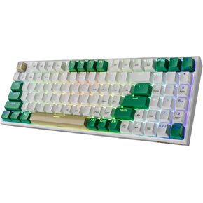 Redragon K643 لوحة مفاتيح ميكانيكية للألعاب بنسبة 90% بإضاءة خلفية RGB وماكرو قابلة للتخصيص مع لوحة أرقام، 94 مفتاحًا قابلة للتبديل السريع USB-C سلكية / بلوتوث / 2.4G-لوحة مفاتيح لاسلكية مع مفاتيح بنية in Kuwait