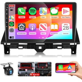 for Honda Accord 8th 2008-2012 Android Car Radio Stereo with Wireless CarPlay Android Auto Podofo 10.1 inch Touch Screen GPS Navigation Head Unit Support Bluetooth WiFi Backup Camera Mic