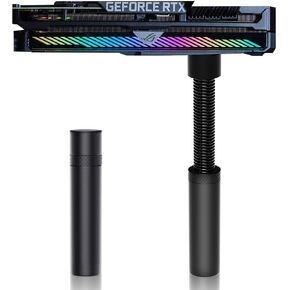 GPU Support Bracket, Graphics Video Card Brace with Height Adjustable, Anti Sag Holder for Universal Graphics Card Sag, GPU Stand with Magnet and Rubber Pad (White)