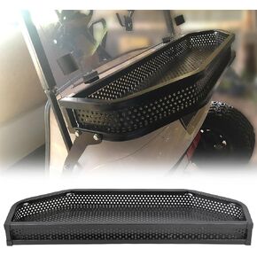 ECOTRIC Front Clay Cargo Utility Basket Compatible with EZGO TXT Golf Cart w/Mounting Brackets - NOT Fit RXV or ST Models (43.3 "X 13" X 4.3")